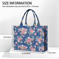 thumbnail image 3 of Large Capacity Tote Bag,Pioneer Flower Floral Print Pattern Handbag Fashion Luxury Tote Bag,15.7"x13"x 5.1" Inches,Laptop Compatible, 3 of 6