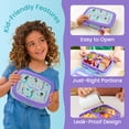 thumbnail image 4 of Bentgo Kids Prints Leak-Proof, 5-Compartment Bento-Style Kids Lunch Box - Ideal Portion Sizes for Ages 3-7, Durable, Drop-Proof, Dishwasher Safe, & Made with BPA-Free Materials (Sea Life), 4 of 8