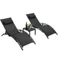 thumbnail image 2 of Arlopu 3pcs Patio Chaise Lounge Chair Set, Outdoor Recliner Lounger Chairs, Adjustable Backrest, 2 of 9