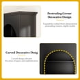thumbnail image 3 of Casendy 71" Tall Corner Bookcase with Backboard, 6-Tier L-Shaped Corner Bookshelf with Curved Baffle, Industrial Display Rack for Living Room, Home Office,Black, 3 of 9