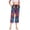 Starfish Blue, variant on Women's Cropped Pajama Pants Wide-leg Summer Sleep Pants with Pockets Loose Fit Comfy Pj Pants ,Snake Neon Print S