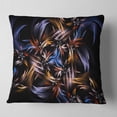 thumbnail image 2 of Designart Blue Fractal Light Art in Dark - Contemporary Throw Pillow - 18x18, 2 of 5