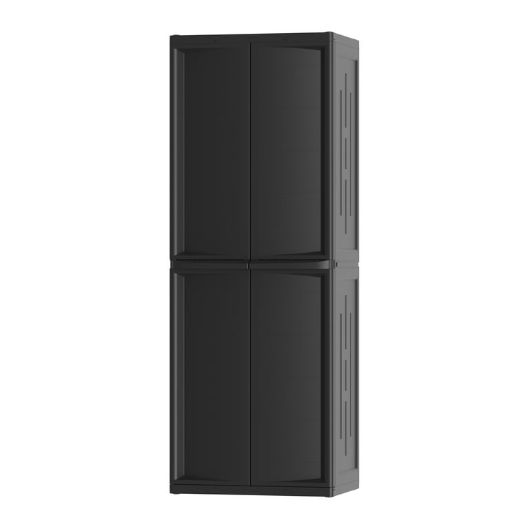 ♦◆♦WILD BLACK JETS /…ROCK ’N’ ROLL IS… Hyper Tough Plastic 4-Shelf Garage Storage Utility Cabinet