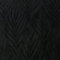 thumbnail image 5 of Chanasya 2-Panel Classy Embossed Leaf Textured Curtains - Back Tab, Ring Tab - for Windows Living Room Bedroom - Partial Room Darkening Drapes for Privacy - 52 x 63 Inches - Black, 5 of 5