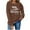 Brown, variant on Women's Fashion Long Sleeve Round Neck T-Shirt Printing Loose Blouse Hoodless Sweatshirts Pink S