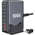 thumbnail image 1 of LinQingQ 500W USB C Charger Block, Multi-port Fast USB Charging Station Dual PD 100W GaN Ⅲ Charging Station For Multiple Devices, Laptop Charger Adapter Compatible with MacBook, DELL, iPad, iPhone, Sa, 1 of 1
