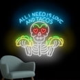 thumbnail image 3 of Handmadetneonsign All I Need Is Love Tacos Neon Sign, Tacos Open Wall Art Decor, Mexico Food Wall Decor 51932, 3 of 5