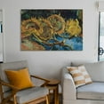 thumbnail image 6 of Painter Vincent Van Gogh English Four Cut Sunflowers Poster Canvas Wall Art Poster Decorative Bedroom Modern Home Print Picture Artworks Posters 12x18inch(30x45cm), 6 of 6