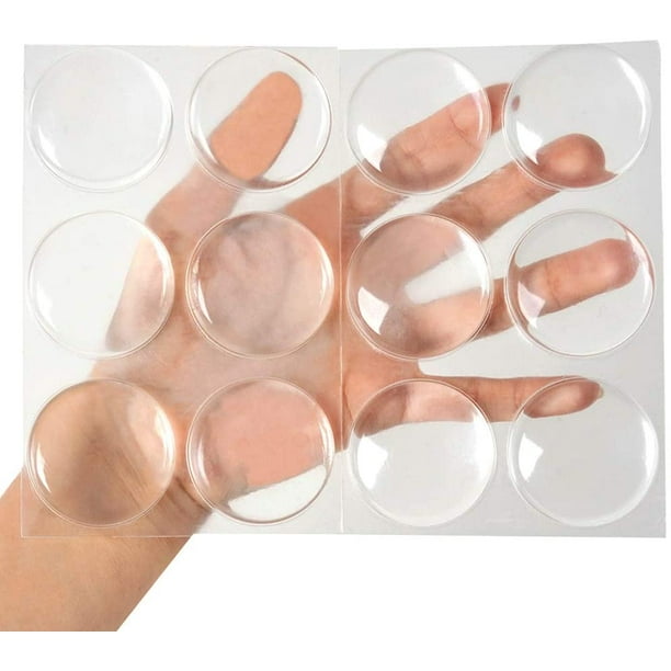 Lanlousy Lot De 12 Boutons De Porte Transparents Pour Protection Murale De La Surface Du Mur