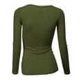 thumbnail image 3 of Doublju Womens Long Sleeve Thermal Henley Top with Female Plus Size, 3 of 4
