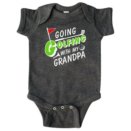 

Inktastic Going Golfing with my Grandpa- kids golf Gift Baby Boy or Baby Girl Bodysuit