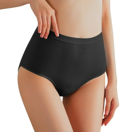 TOWED22 Lace Underwear for Women  Invisible Seamless Cotton Panties for Women  Half Back Coverage Womens Panties Bikini(Black XL)