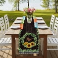 thumbnail image 4 of Table Runners 48 Inches Long Dress Scarves, Spring Eucalyptus Sunflower Farmhouse Kitchen/Dining Table Runner, Short Coffee Tablerunners, Farmhouse Birds Brown Wood 13x48 Inch, 4 of 9