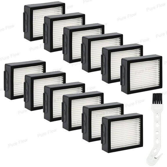 12 Pack HEPA Filters Replacement Parts for i Robot Roomba E I & J Series E5 E6 i1 i1 i3 i3 i4 i4 i5 i5 i6 i6 i7 i7 i8 i8 NOT for J9, High Efficiency Filter for Roomba Replacement Parts