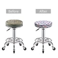 thumbnail image 5 of Fotbe Ornamental Turtles Stool Covers Round,Waterproof Round Bar Stool Covers Bar Chair Covers Washable Stool Cushion Slipcover for 12-14 Inch Chair-12 inch, 5 of 7
