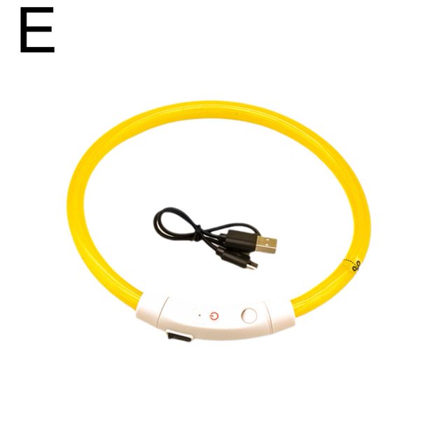 LED Dog Collar with USB Charging -Adjustable Rubber and Plastic Design, Ideal for Outdoor Activities, Available in Two Sizes