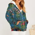 thumbnail image 3 of skpabo Zip Up Hoodies for Women Fashion Floral Print Sweatshirts Long Sleeve Hooded Pullover Top Soft Stretchable Comfortable Plus Size Outerwear with Pockets S-3XL, 3 of 6