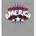 thumbnail image 2 of Americana United States Of Americana Heather Gray Adult Long Sleeve Hoodie-Medium, 2 of 3