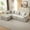 Beige - Consort Zuo, variant on 108" Modular Cloud Sectional Couch with L-Shaped Chaise - Oversized Deep Seat Cushioned Sofa Bed - Boneless Upholstery, No Assembly - Beige, Consort Zuo