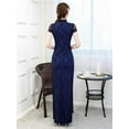 thumbnail image 3 of Long Cheongsam Dress Short-sleeve Costumes Elegant Dresses for Women, 3 of 8