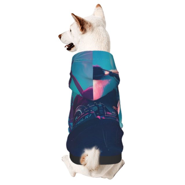 Balery DJ Panda Hot Air Balloon Sudadera con Capucha para Perros Pequeños – Ropa para Mascotas, Disfraz para Perros y Gatos, Ideal para Fiestas y Cosplay-XX-Large