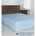 thumbnail image 2 of 400 Thread Count Luxury Pleated Bedskirt - 100% Egyptian Cotton - 14" Deep Pocket - Wrinkle-Free Box Pleated Bed Skirts - Full Size - Light Blue., 2 of 4