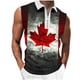 thumbnail image 1 of Camisas de Suéter para Hombre, Moda Casual sin Mangas, Cremallera de Impresión Turndown Tanque Deportivo, 1 of 5