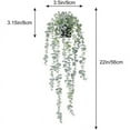thumbnail image 2 of JASGARDE 2Pcs Hanging Fake Plants, Artificial Decor Faux Potted Eucalyptus Plants for Boho Bathroom Home Office Desk Wall Shelf Bookcase Accessories Decor Indoor, 2 of 6