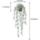 thumbnail image 1 of Nvzi Plantas colgantes falsas, paquete de 2 plantas colgantes artificiales de eucalipto, vegetación falsa en maceta, vaina de guisante para decoración de pared, interior y exterior del hogar, B, 1 of 5