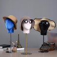 thumbnail image 1 of facefd Mannequin Head Model Velvet Stable for Hair Hairpieces Stand Rack Salon, 1 of 9
