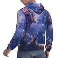 thumbnail image 6 of Uemuo Enchanted Forest Stag Gathering Pattern Men's Hoodie - Casual Pullover Hoodie with Kangaroo Pocket, Stylish Hooded Sweatshirt for Everyday Wear-Small, 6 of 7