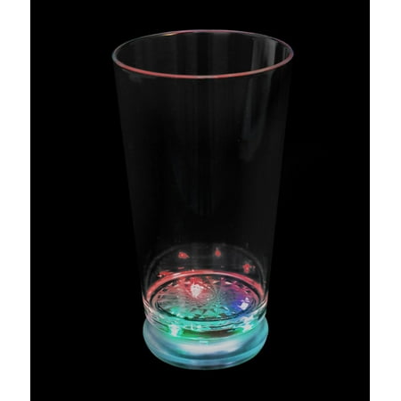 

16 oz LED Light Up Pint Glass - Flashing Drinking Cup for Parties and Events - Multicolor