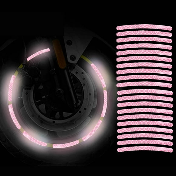 Meitianfacai 40pcs Car Wheel Reflective Stickers Stripe Rim Reflective Decals Night Decoration Reflective Strips For Cars Trucks