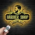 thumbnail image 2 of Handmadetneonsign Personalized Barber Shop Metal Wall Art LED Light, Barber Metal Sign Room Decor, 2 of 5
