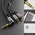 thumbnail image 3 of 3.5mm To 2RCA Auditory Cable Braided Shielded For Soundbars Sound Device With Gold Connectors, 3 of 8