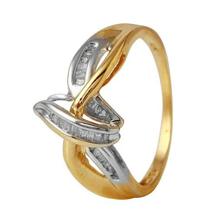 Foreli 0.25CTW Diamond 10K Two tone Gold Ring MSRP$2240.00