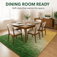 thumbnail image 4 of HOISUN 6x9 ft Soft Shag Area Rug for Bedroom Living Room, Fluffy Plush Non-Slip Carpet, Gradient Yellow-Green, 4 of 10
