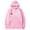Pink, variant on Jacenvly Valentine Sweaters for Women Long Sleeve Shirts Heart Pattern Hooded Loose Fashion Valentine'S Day Printed Hooded Plush Hoodie Top Hooded Hoodie Pink