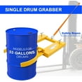 thumbnail image 4 of HPDMC Drum Grabber 1500lbs Capacity Single Fork Mounted Drum Gripper, Hinged Folding Arm Design for 55 Gallon Drums up to 22.4" Diameter, Yellow, 4 of 7