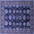 thumbnail image 1 of Ahgly Company Indoor Square Oriental Blue Industrial Area Rugs, 7' Square, 1 of 4