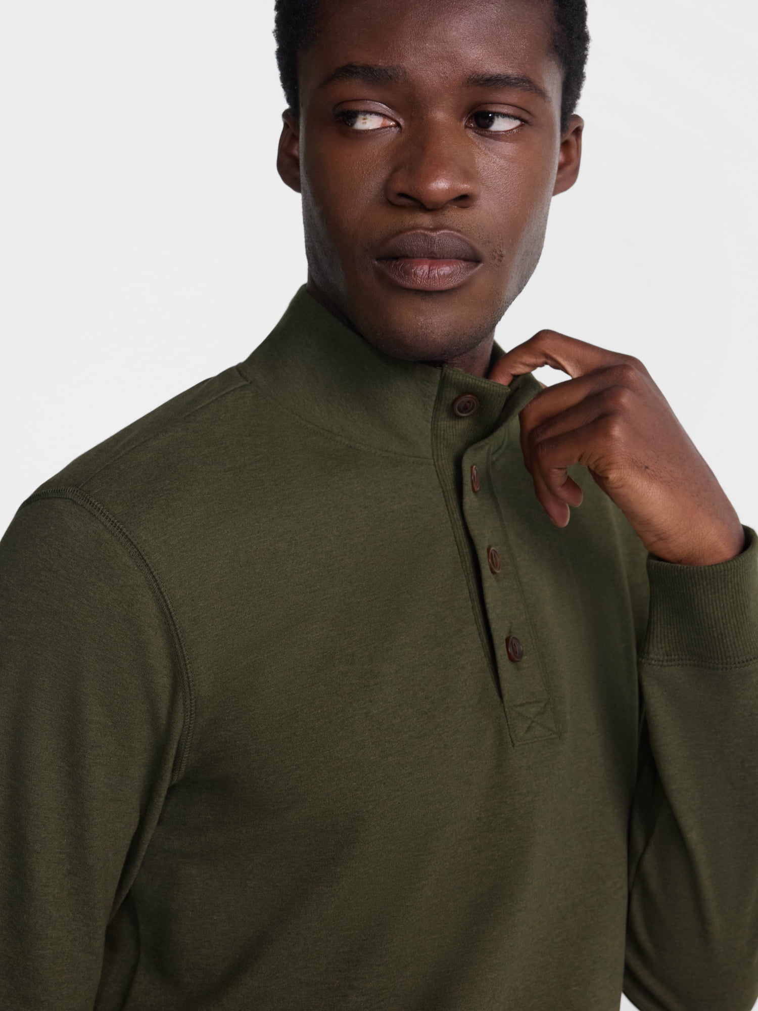 George Men's Knit Pullover Sweatshirt with Long Sleeves, Sizes S-5XB