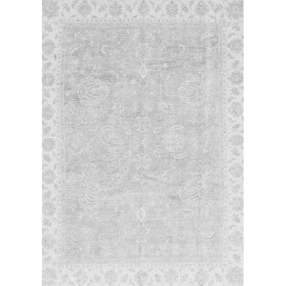 Ahgly Company Indoor Rectangle Oriental Gray Traditional Area Rugs, 4' x 6'