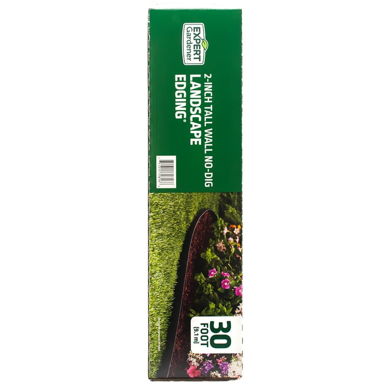 2 pack) Expert Gardener 2-inch Tall Wall No-Dig Landscape Edging