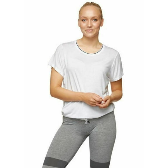 new Kari Traa women shirt Rong Tee 622213 white black modal elastane sz XS $48