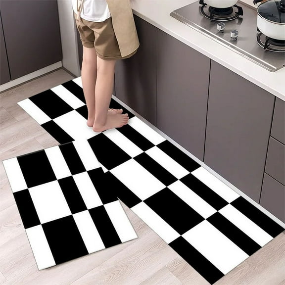 Modern Kitchen Mat Non-slip Long Kitchen Mat Front Doormat Entrance Living Room Carpet Super Absorbent Floor Mat Home Decoration