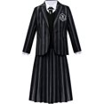 thumbnail image 1 of Fast Delivery Wednesday Addams Costume Dress Skirt School Uniform Wednesday Addams Cosplay Outfit Halloween Suit Carnival Party Movie Fans Gift zhangyuxiang LED, 1 of 2