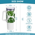 thumbnail image 3 of Green Leaves 40 oz Tumbler with Handle Insulated&nbsp;Travel Mug&nbsp;Lid Straw Leak Proof Steel Vacuum Water Bottles Glasses Fits in Car Cup Holder, 3 of 7