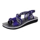 thumbnail image 1 of Sandalias con punta abierta para mujer a la moda, zapatillas con nudo, zapatos planos romanos para la playa Wmkox8yii  FOPL185, 1 of 7