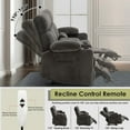 thumbnail image 3 of LVUYOYO Power Reclining Loveseat Baby Velvet Massage and Lumbar Heating Recliner, 3 of 8