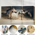 thumbnail image 4 of Hieng 3Pieces Animal Canvas Wall Art Decor Set Modern Giclee Artwork Painting Abstract Colorful Horses Wall Art for Living Room Home Decoration Unframed, 4 of 6